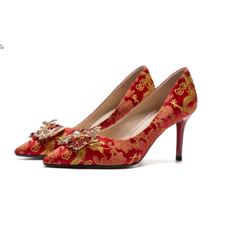 elegant wedding shoes woman red MA